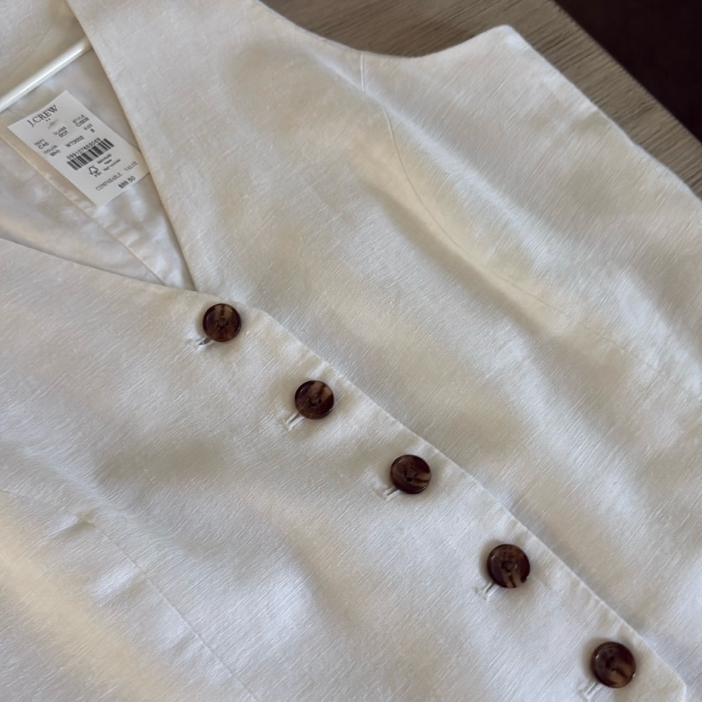 J. Crew Linen Vest - Picture 5 of 8